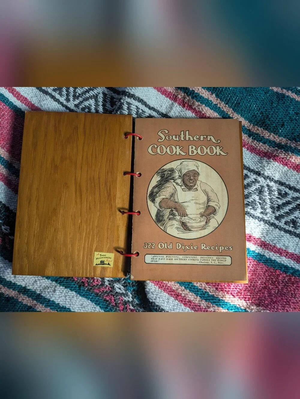 Old Dixie Recipes Wooden Cover  Book